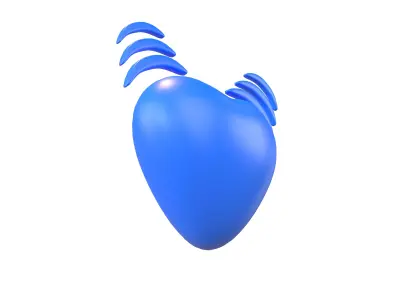 Beating Heart v1 006 Low-poly 3D model