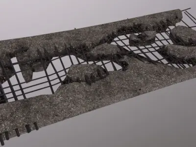 Floor Destroy Low-poly 3D model