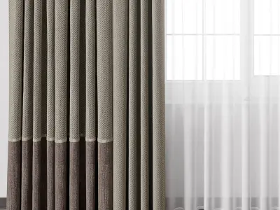 Hadi curtains 93 Low-poly 3D model