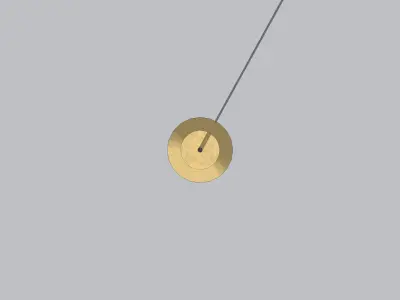 Italian Designer Floor Lamp Brass Marble Resin 3D model