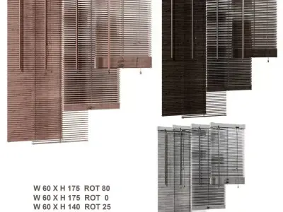 Venetian Wood Blinds 06 3D model purchase