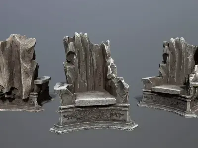 Throne  Low-poly 3D model