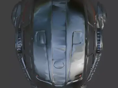 Cyber-Mecha V-Fin Commander 3D Model Low-poly 3D model