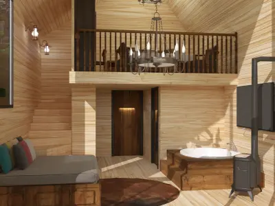Hotel Design Low-poly 3D model