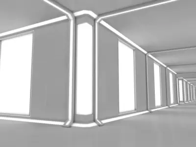 Sci Fi Interior Low-poly 3D model