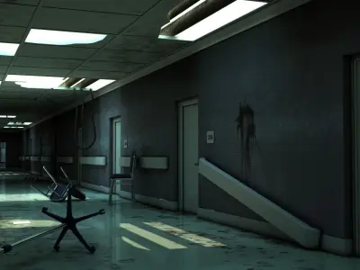 Hallway Damaged 3D model