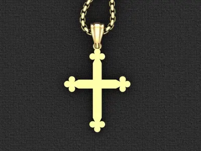 Cross Light Gold 3CP070 3DM STL 3D model