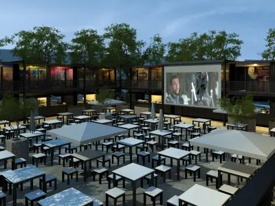 Container Food Court 3D model