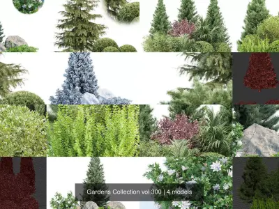 Gardens Collection vol 300 3D Model Pack