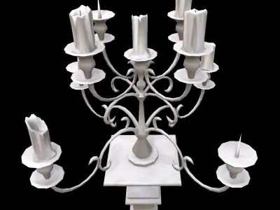 Candelabra - Low-poly 3D model
