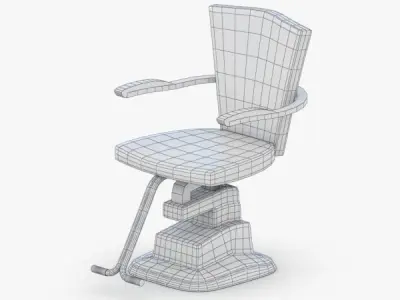 0903 - Hairdresser Chair Low-poly 3D model