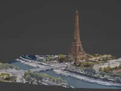 Eiffel Tower 3D model Free 3D model