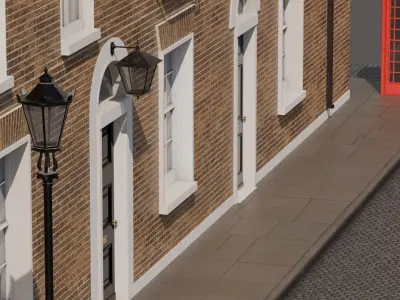 Modular 4th floor London house Low-poly 3D model