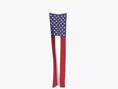Flag 02 Low-poly 3D model