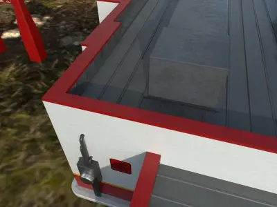 Krystal Hamburger Restaurant Low-Poly PBR Model Low-poly 3D model