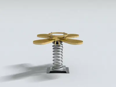 laos Spring Rocking Flower 3D model