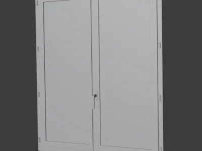 Double windows high detailed 3D model