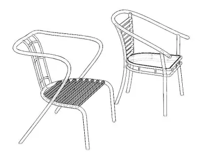 Exterior Metal Chair 3D model