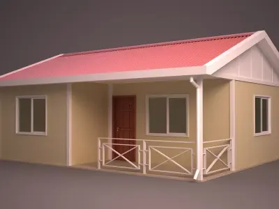 HOME house with roof 3D model