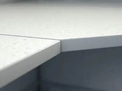 cubicle 0 office with corner desk Free low-poly 3D model