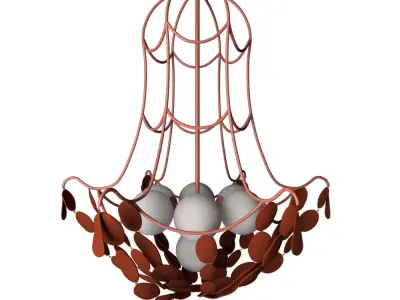 Ceramic and metal pendant lamp Lilea P Free 3D model