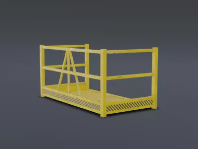 3D Window Cleaning Platform Model Low-poly 3D model
