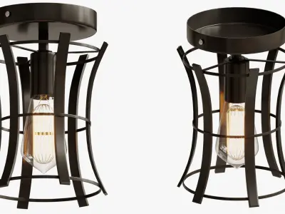 pendant loft medieval torch top 3D model