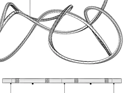 Moderm Curved Linear 3D model