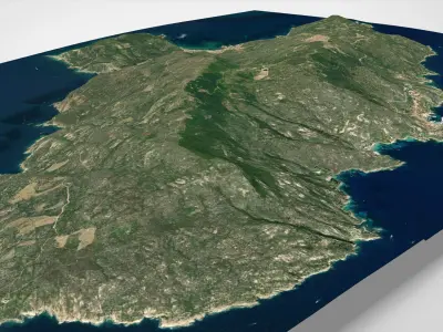 Island Giglio Italy 3D model