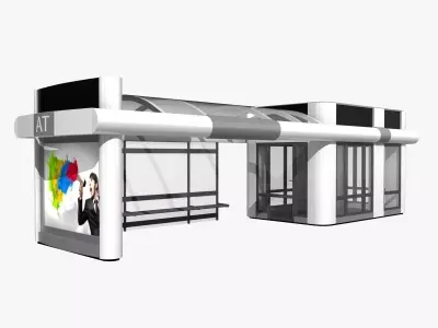 Bus stop 3D model
