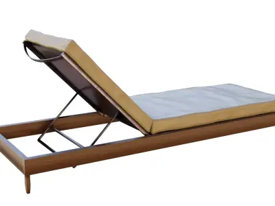 Pool Chaise Loung Chair Low-poly 3D model