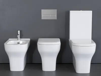 Olympia Ceramica Synthesis WC Low-poly 3D model