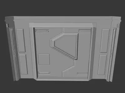Sci-Fi Airlock Door 3D model