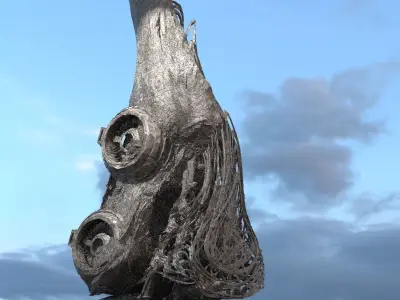 Alien meteor crystal 3D model