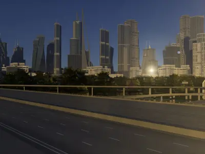 Freeway05 City 3D model