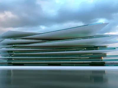 Futuristic Building Concept V2-03 3D model