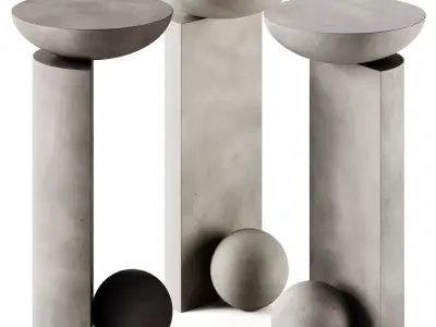 Coito Sculptural Side Table by Pedro Paulo Venzon 3D model