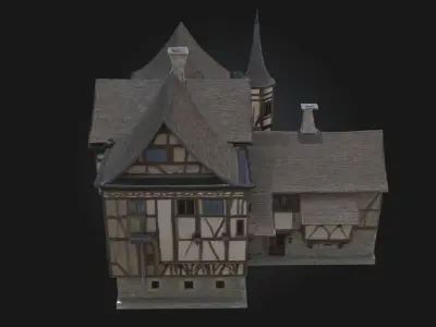 Medieval Manor House Grandeur of Feudal Living 3D model