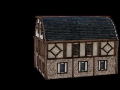 medival house  Free low-poly 3D model