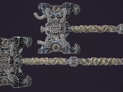 Brute forge hammer Low-poly 3D model