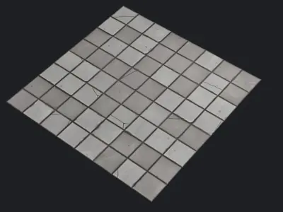 Stylized tile floor Low-poly 3D model