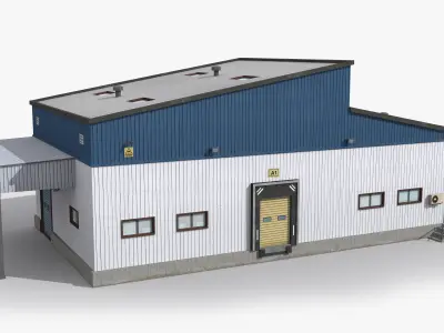 Factory x31 Low-poly 3D model