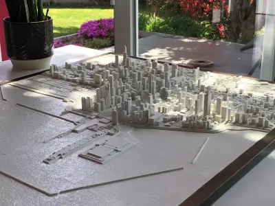 3D Chicago Map City Art Landmark Model of Chicago Skyline Art 3D print model