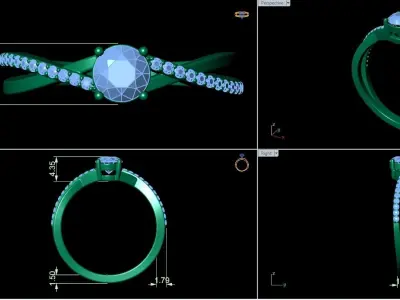 Engagement Ring 3D print model 53
