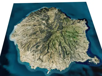 Gran canaria island full 3d model terrain 3D model