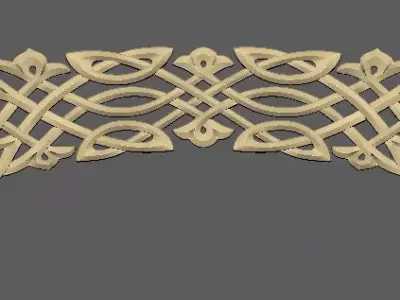 Central decor ornament for furniture 3D model 1107