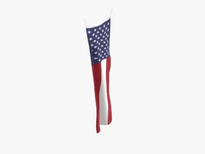 Flag 02 Low-poly 3D model