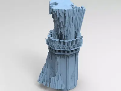 Desert Dune Arrakis tower 2  3D model