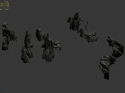 Magic Palace - mountain gravel 07 3D model
