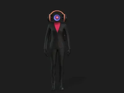 Speaker woman from skibidi toilet 3D model